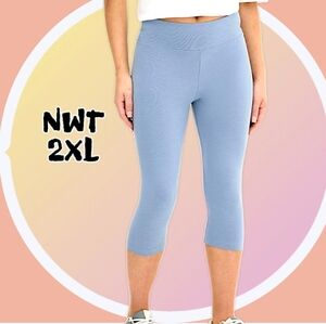 NWT 2XL High Waist Capri Leggings w 2 Side Pockets